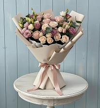 Букет цветов из:  Розы и Лизиантусы #REPLACE_PRED# Тюльган