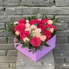 Цветочная композиция из Розы в коробке в Тюльган