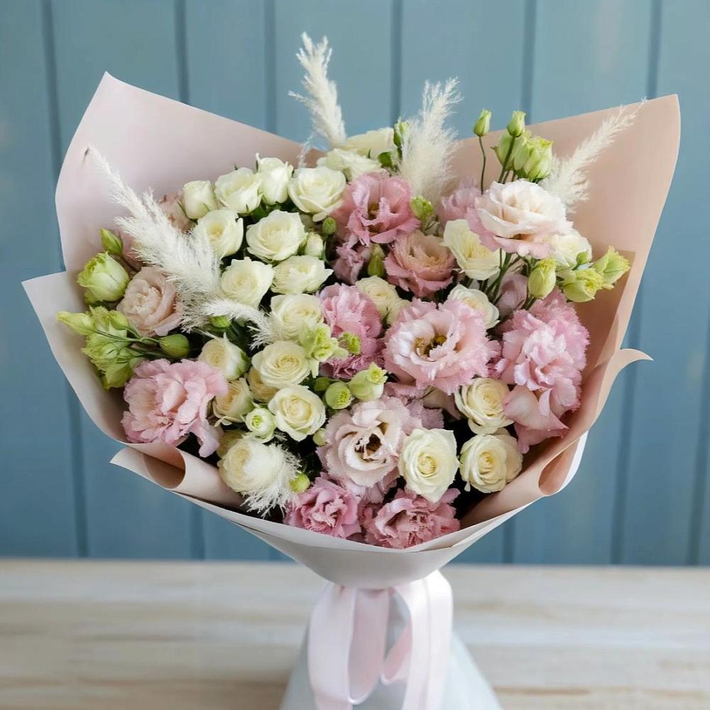 Букет цветов из: Альстромерии и Розы в Тюльган