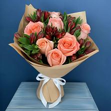Букет цветов из:  Розы и Альстромерии в Тюльган