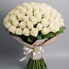 Букет 101 беля роза Белоснежка в Тюльган