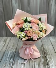 Букет цветов из:  Гвоздики, Розы и Хризантемы в Тюльган