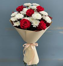 Букет цветов из:  Розы и Хризантемы в Тюльган