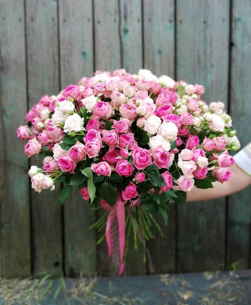 Букет Розовые кустовые розы Натали и Лав Лидия в Тюльган