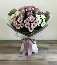 Букет цветов из:  Хризантемы и Розы в Тюльган