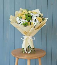 Букет цветов из:  Хризантемы и Розы в Тюльган