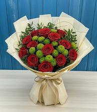 Букет цветов из:  Розы и Хризантемы в Тюльган