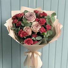 Букет цветов из:  Гвоздики и Розы в Тюльган
