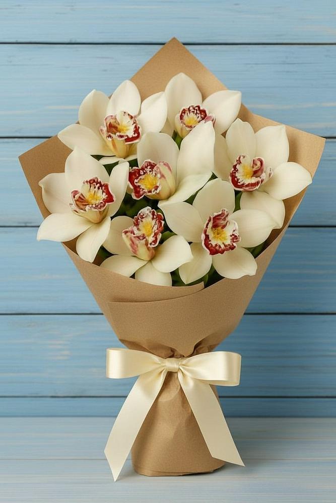 Букет цветов из: Орхидеи и Розы в Тюльган